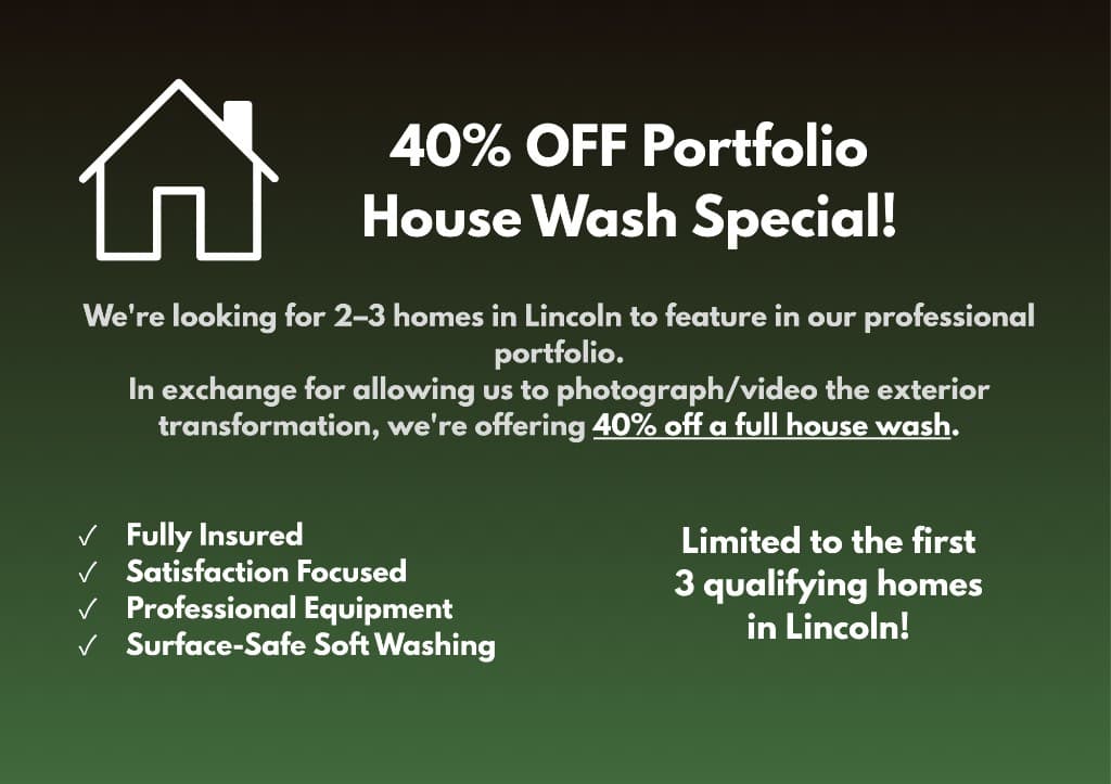 House washing service — residential exterior cleaning in Lincoln, NE